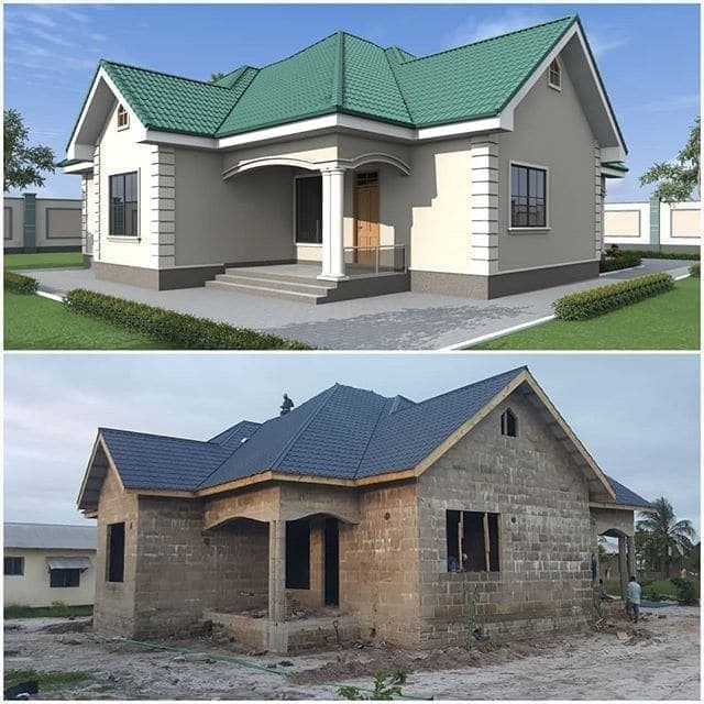 Construction d'une maison avec toiture — projet BEPAS